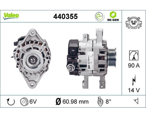 Generator REMANUFACTURED PREMIUM 440355 Valeo, bild 5