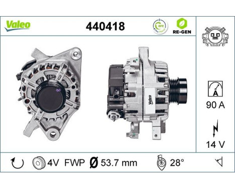 Generator REMANUFACTURED PREMIUM 440418 Valeo, bild 3