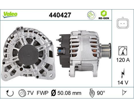 Generator REMANUFACTURED PREMIUM 440427 Valeo, bild 2