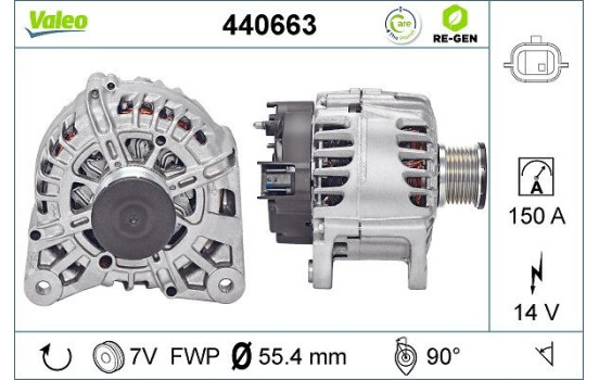 Generator REMANUFACTURED PREMIUM 440663 Valeo, bild 2