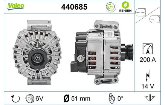 Generator REMANUFACTURED PREMIUM 440685 Valeo, bild 2