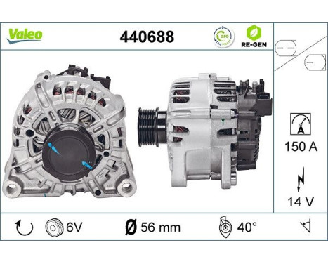 Generator REMANUFACTURED PREMIUM 440688 Valeo, bild 2