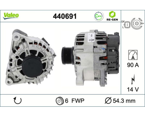 Generator REMANUFACTURED PREMIUM 440691 Valeo, bild 2