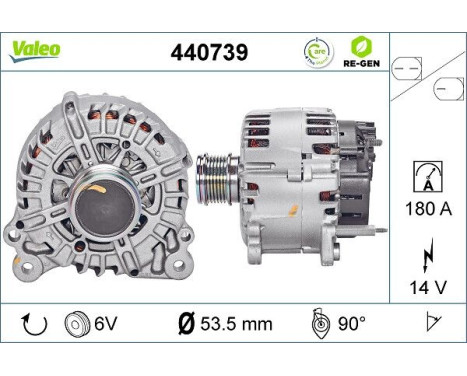 Generator REMANUFACTURED PREMIUM 440739 Valeo, bild 2