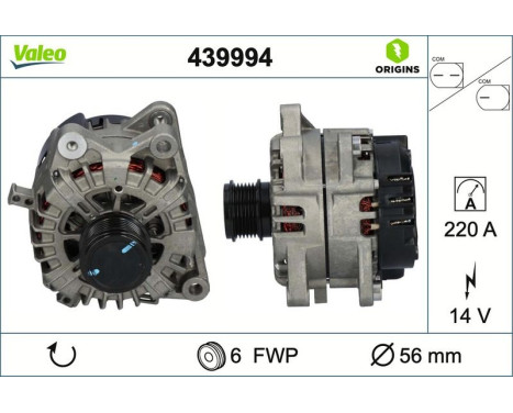 Generator VALEO ORIGINS NEW 439994, bild 4