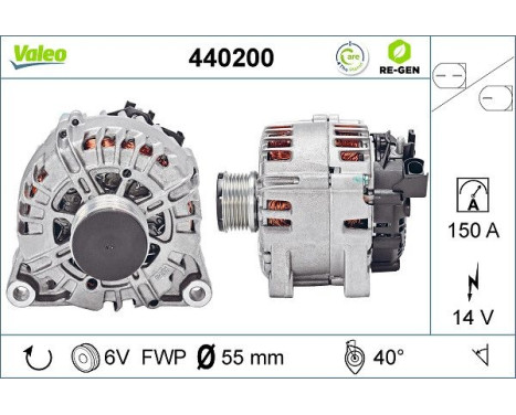 Generator VALEO RE-GEN REMANUFACTURED 440200, bild 2