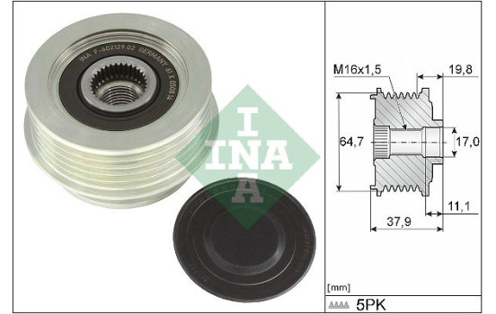 Dynamo frihjul 535 0370 10 Ina