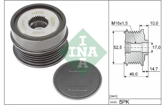 Dynamo frihjul 535 0372 10 Ina