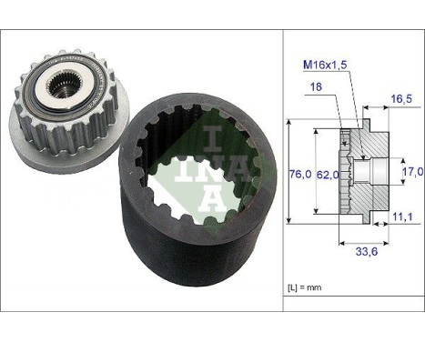 Flexibel kopplingsmuff-sats 535018610 Ina