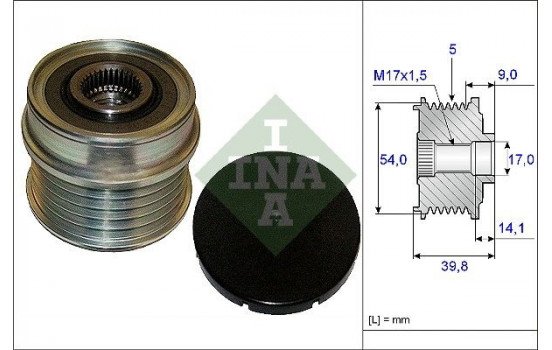 Frihjulskoppling, generator 535 0171 10 Ina