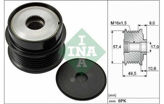 Frihjulskoppling, generator 535 0189 10 Ina