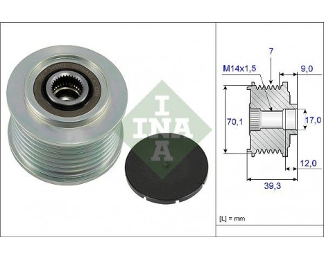 Frihjulskoppling, generator 535 0214 10 Ina