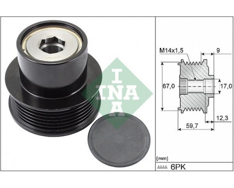 Frihjulskoppling, generator 535 0288 10 Ina