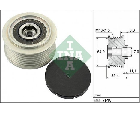 Frihjulskoppling, generator 535 0294 10 Ina