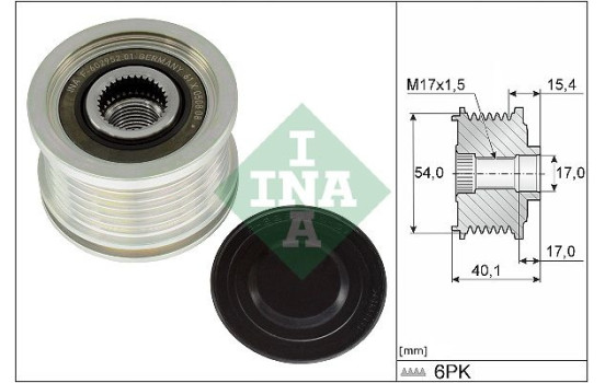 Frihjulskoppling, generator 535 0317 10 Ina