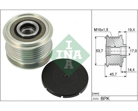 Frihjulskoppling, generator 535 0328 10 Ina