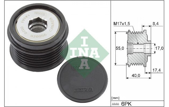 Frihjulskoppling, generator 535 0336 10 Ina