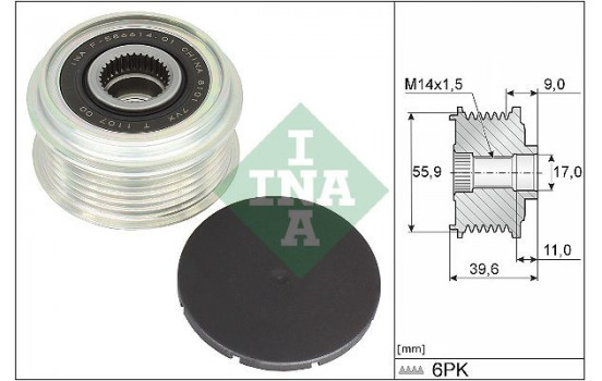 Frihjulskoppling, generator 535 0340 10 Ina