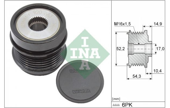 Frihjulskoppling, generator 535 0342 10 Ina