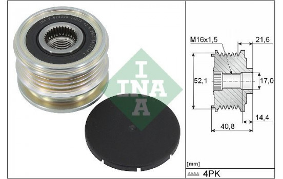 Frihjulskoppling, generator 535 0345 10 Ina