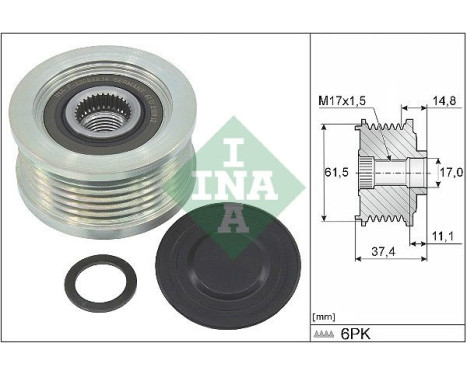 Frihjulskoppling, generator 535 0348 10 Ina