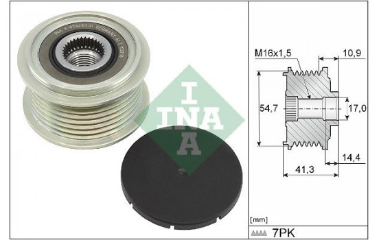 Frihjulskoppling, generator 535 0351 10 Ina