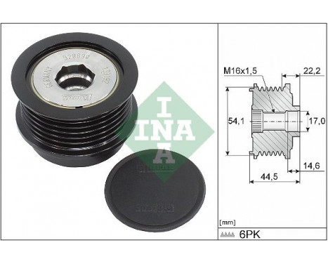 Frihjulskoppling, generator 535 0352 10 Ina