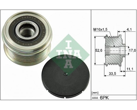 Frihjulskoppling, generator 535002510 Ina