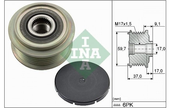 Frihjulskoppling, generator 535003510 Ina