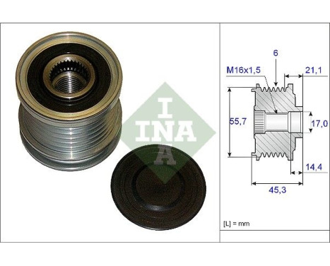 Frihjulskoppling, generator 535003610 Ina