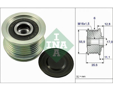 Frihjulskoppling, generator 535004110 Ina