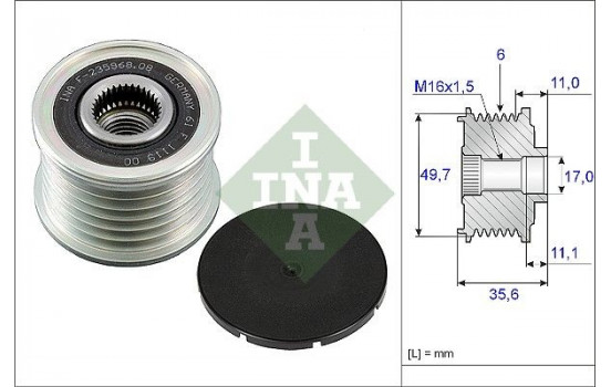 Frihjulskoppling, generator 535008610 Ina