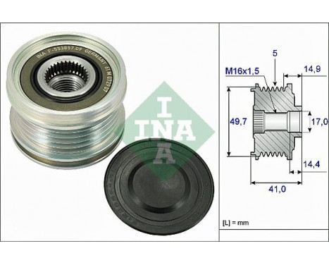 Frihjulskoppling, generator 535010110 Ina