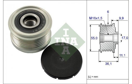 Frihjulskoppling, generator 535010310 Ina