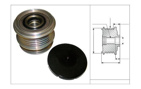 Frihjulskoppling, generator 535012110 Ina