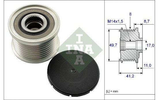 Frihjulskoppling, generator 535014110 Ina