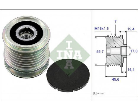Frihjulskoppling, generator 535016510 Ina