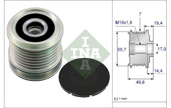 Frihjulskoppling, generator 535016510 Ina