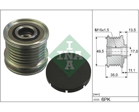 Frihjulskoppling, generator 535016610 Ina