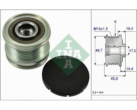 Frihjulskoppling, generator 535016810 Ina