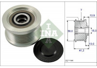 Frihjulskoppling, generator 535017310 Ina