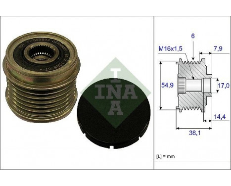 Frihjulskoppling, generator 535017610 Ina