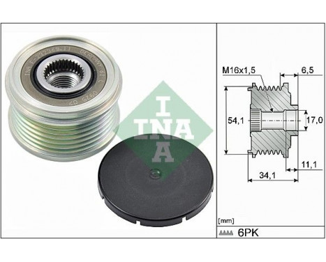 Frihjulskoppling, generator 535017910 Ina