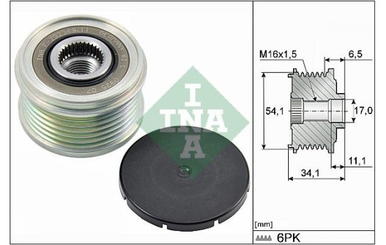 Frihjulskoppling, generator 535017910 Ina