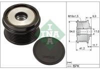 Frihjulskoppling, generator 535019210 Ina
