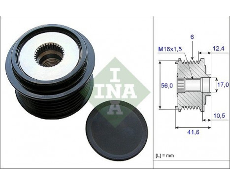 Frihjulskoppling, generator 535021010 Ina