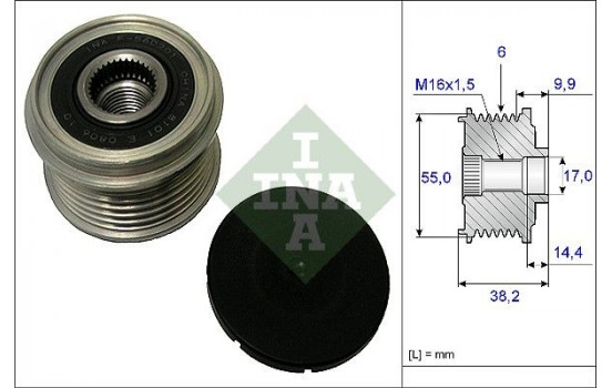 Frihjulskoppling, generator 535021610 Ina