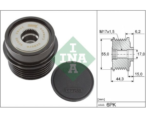 Frihjulskoppling, generator 535023110 Ina