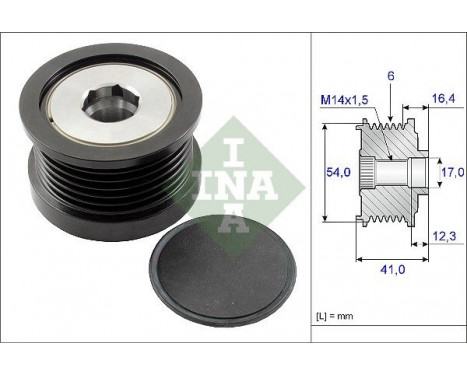 Frihjulskoppling, generator 535025910 Ina