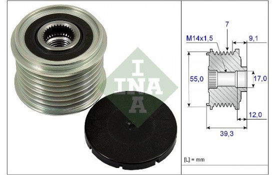 Frihjulskoppling, generator 535026010 Ina